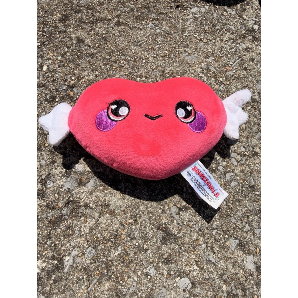 Squeezamals Hearts Pink Heart With Wings Cupid Cute Squeeze Squishy